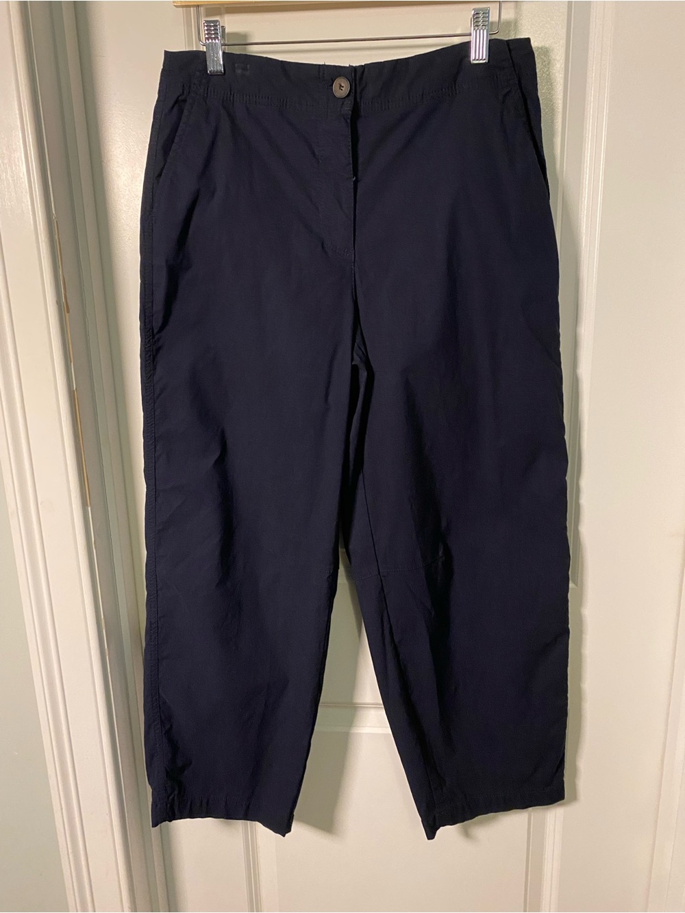 Bailey 44 Wide Leg Pants Patch Pockets Navy Blue